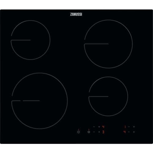 Placa de Vitrocerâmica Zanussi ZHRN642K | 59 cm | 4 Zonas | Preto