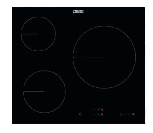 Placa de Vitrocerâmica Zanussi ZHRN639K | Elétrica | 59 cm | 3 Zonas | Preto