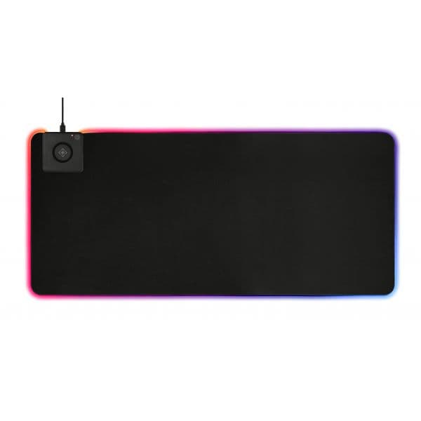 Deltaco Gaming GAM-092 RGB Mousepad com Carregador Sem Fios QI10W, Preto (900x400mm)