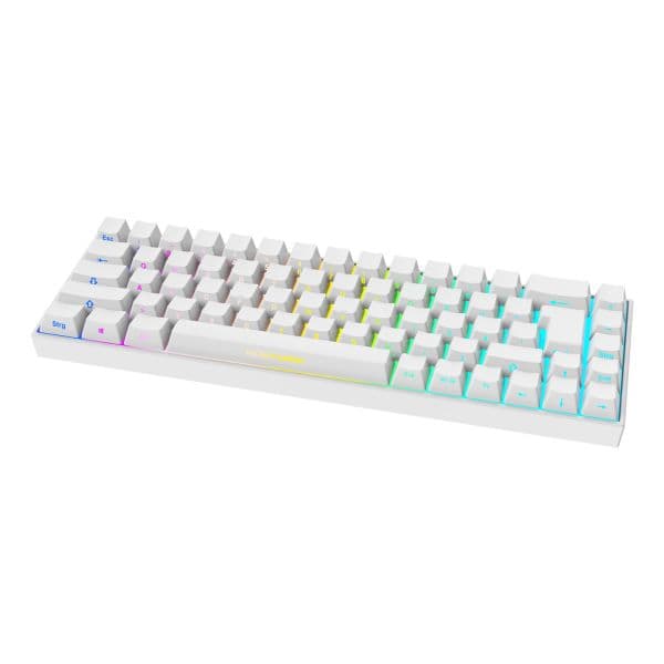 Deltaco GAM-100-W-DE Teclado Gaming QWERTZ Alemão Branco Wireless