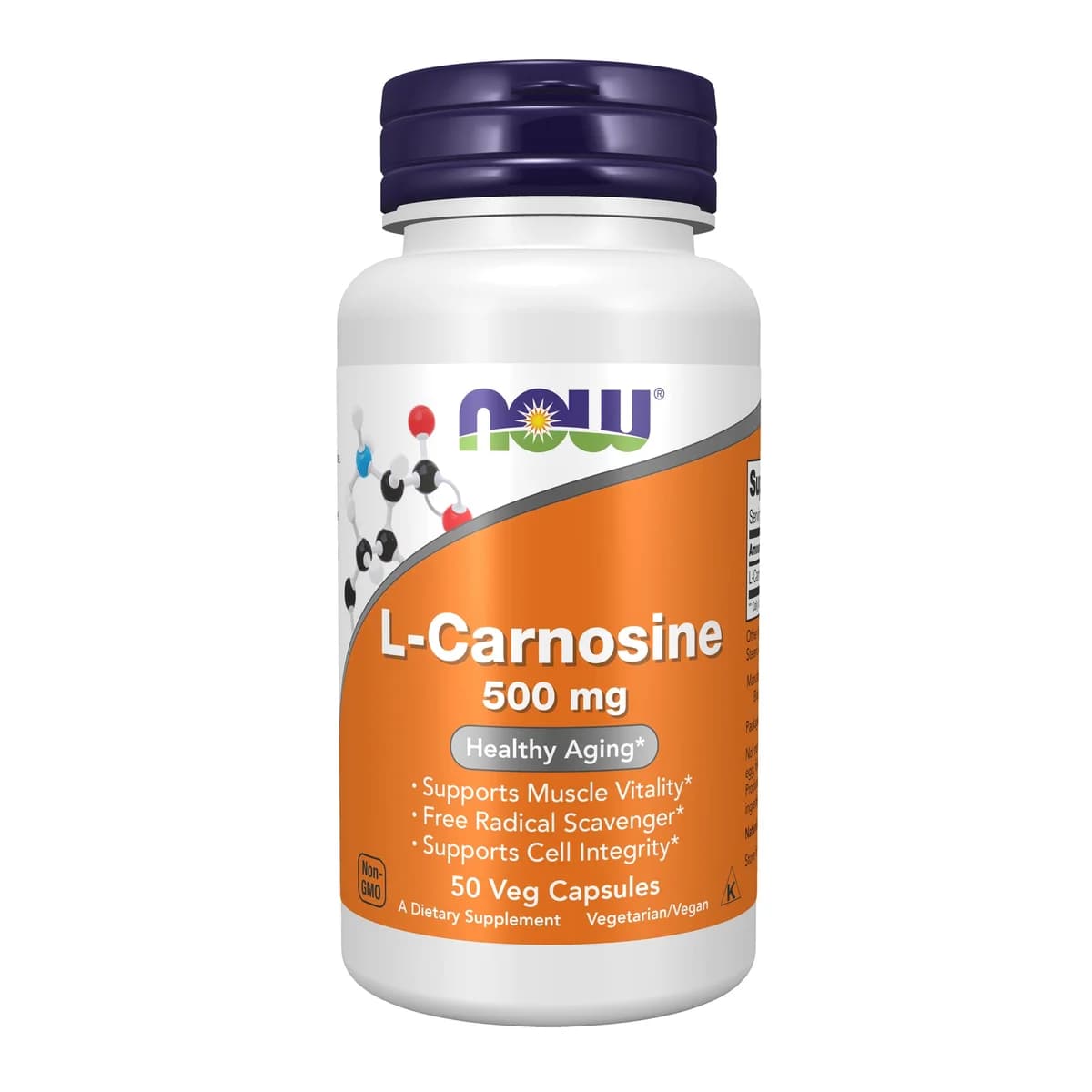 Now L-Carnosine 500mg 50 Cápsulas