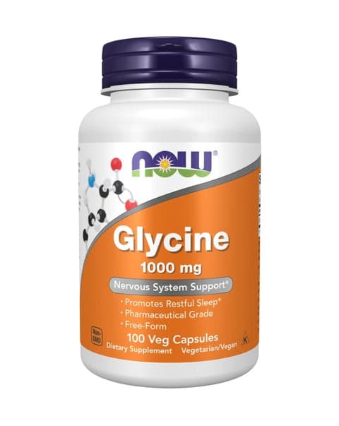 Glicina 1000mg - 100 Cápsulas - Now Foods