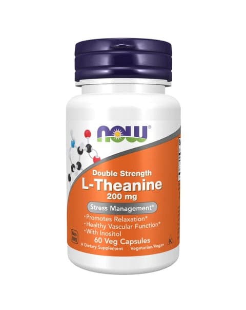 Now Double Strength L-theanine 200 Mg 60 Cápsulas