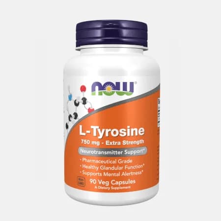 Now L-Tyrosine 750mg 90 Cápsulas
