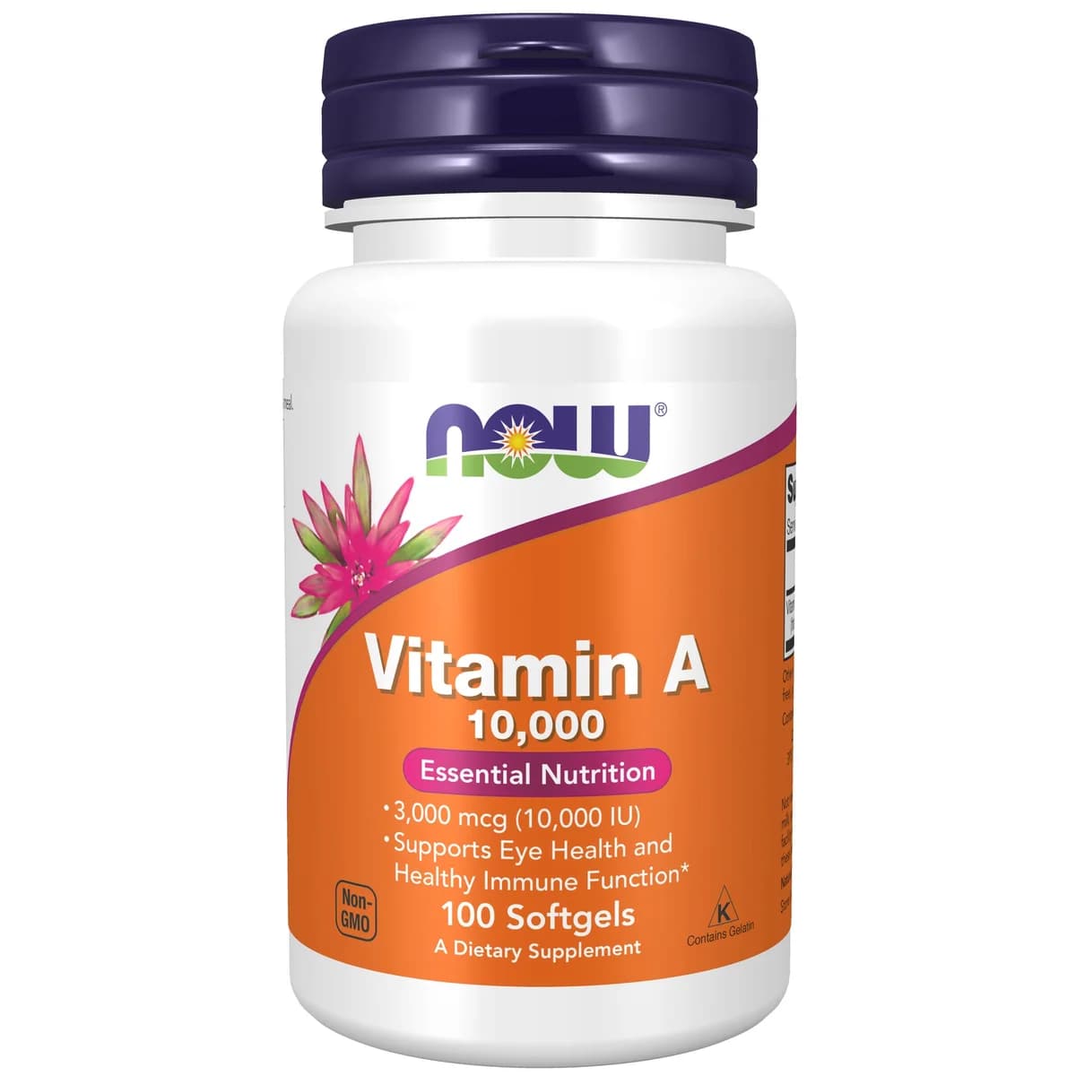 Now Vitamin A 10000 UI. 100 Cápsulas
