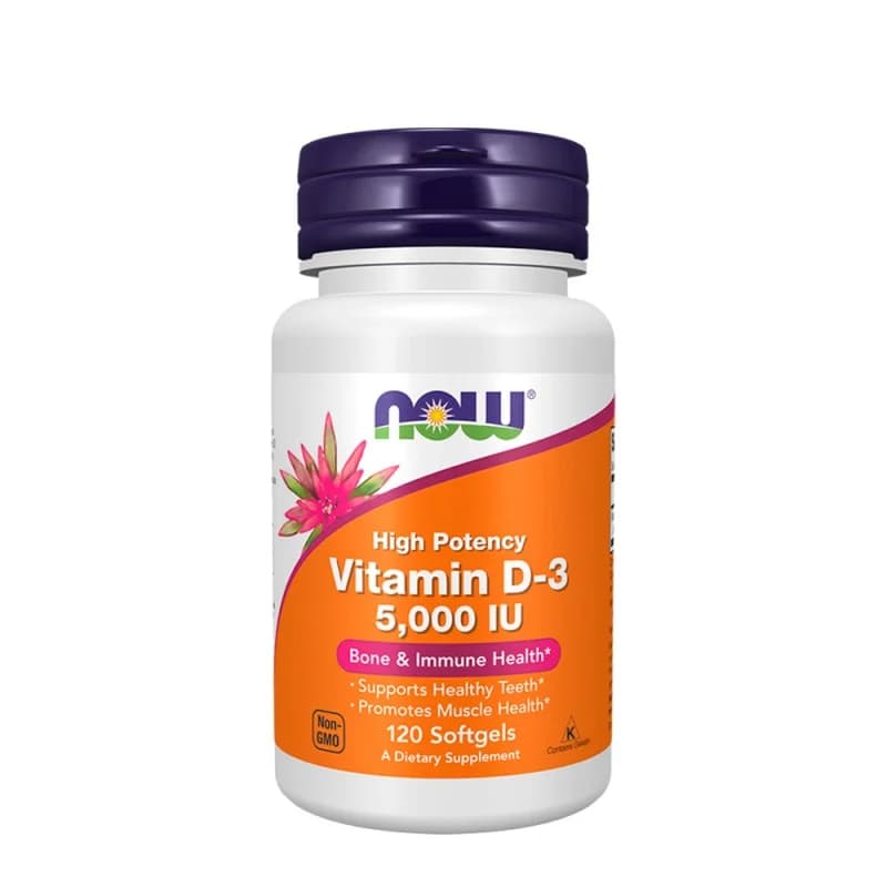 Now Vitamin D-3 5000mg 120 Cápsulas
