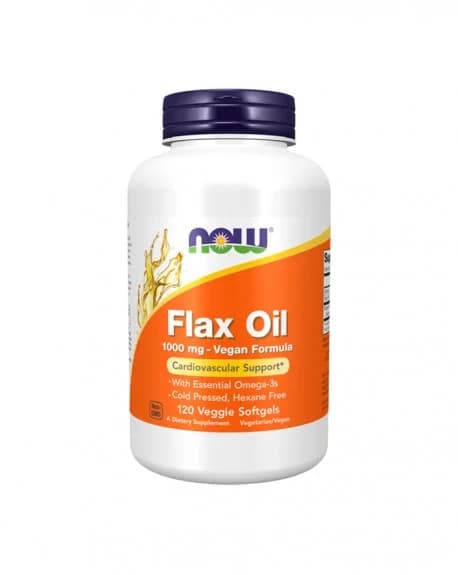 Now Flax Oil 1000mg Vegan Formula 120 Cápsulas