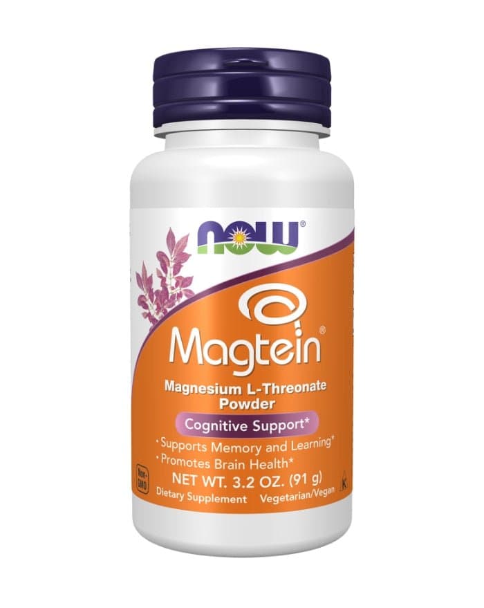 Magnésio Treonato Magtein® em pó - 91 grs - Now Foods