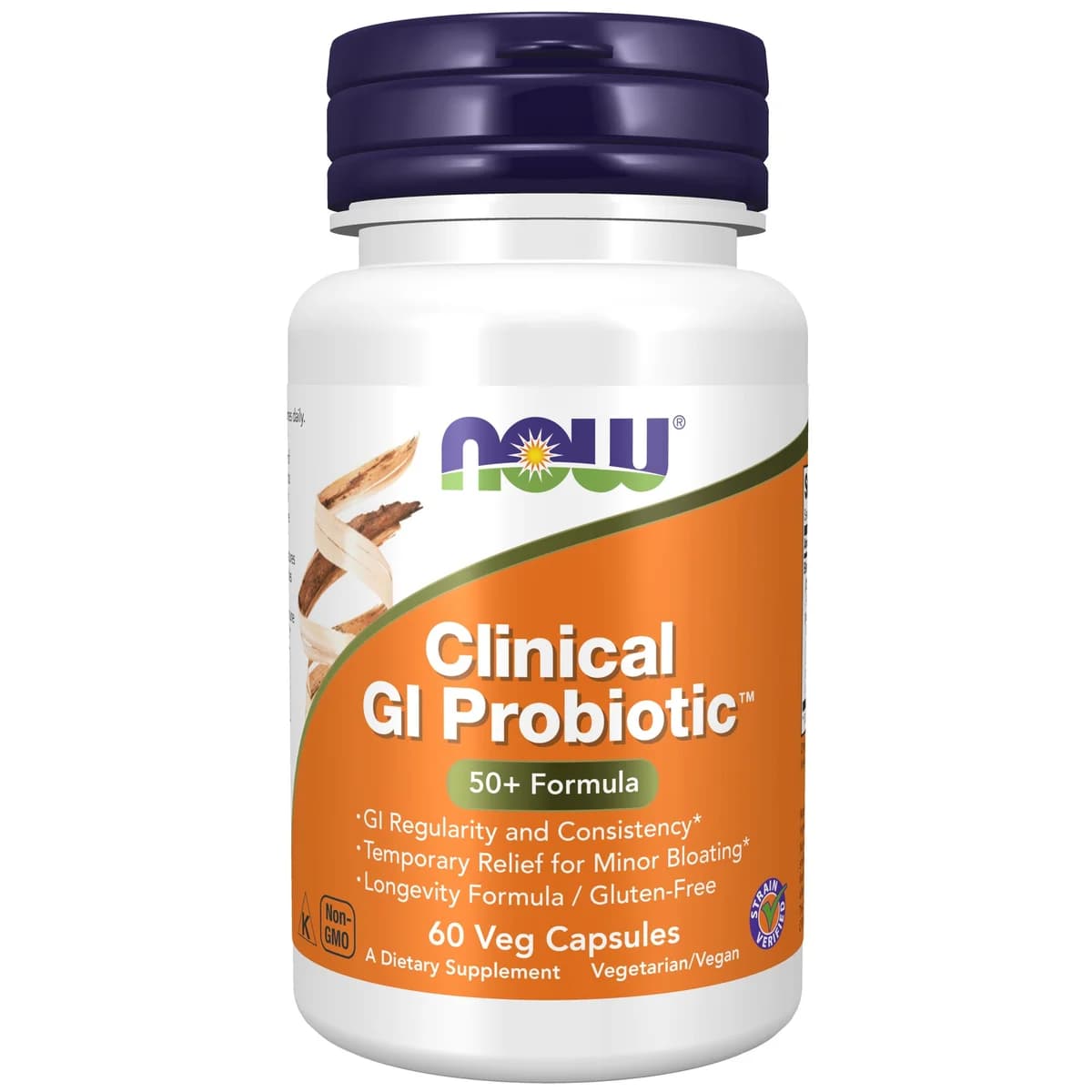 Now Clinical GI Probiotic Formula 50+ 60 Cápsulas Vegetais