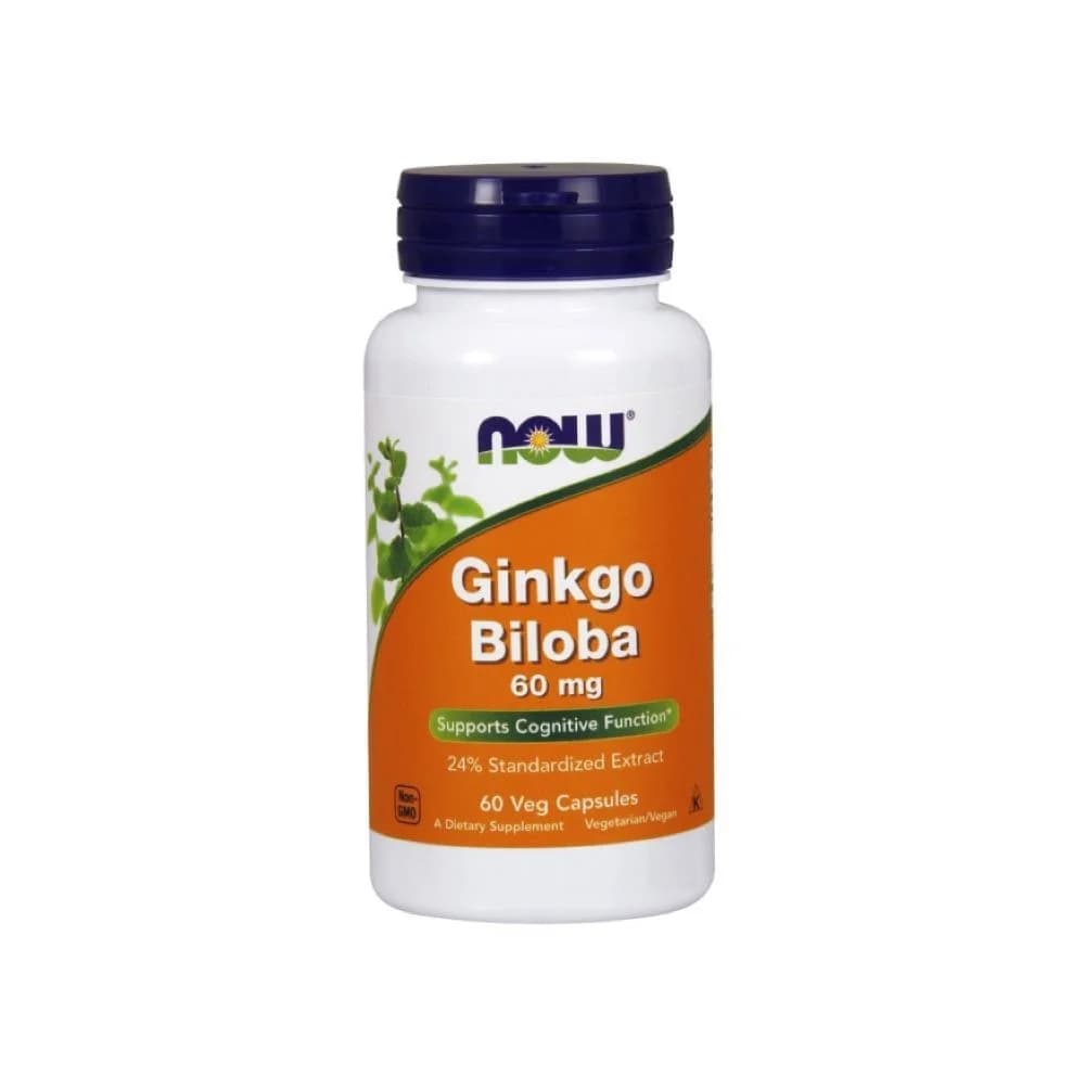 Now Ginkgo Biloba 60mg 60 Cápsulas