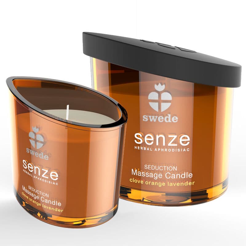 Swede Vela de Massagem de Sedução Sweede Senze Trevo, Laranja, Lavanda