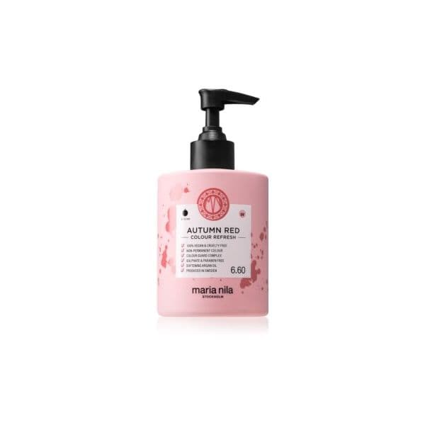 Maria Nila Colour Refresh Autumn Red Máscara Nutritiva Suave sem Pigmentos de Cor Permanente Resistente 4 - 10 Lavagens Tom 6.60 300ml
