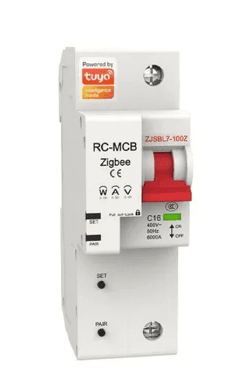 MOES ZCB-1P100M - Disjuntor DIN Zigbee 1P 100A Monitor Energia