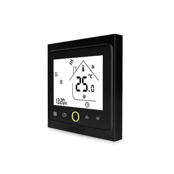 Moes Controlador Inteligente para Piso Radiante Elétrico Zigbee Preto