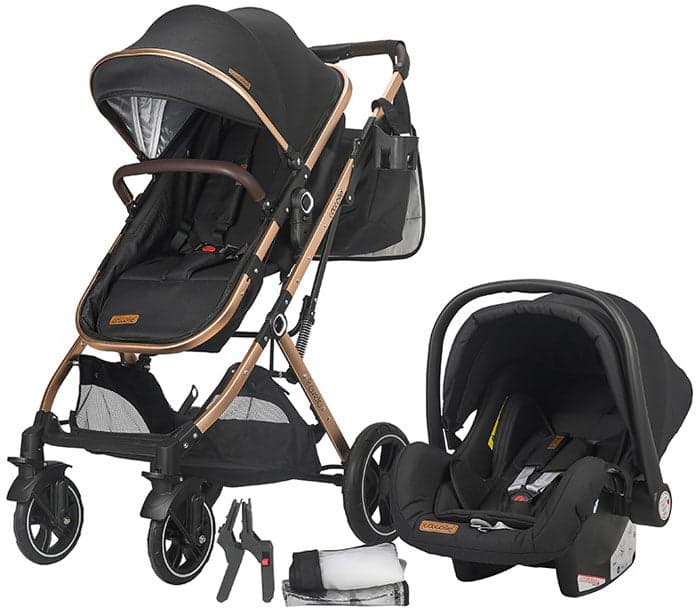 Carrinho de passeio conversãvel 3 em 1 Cocolle Ravello Diamond Black