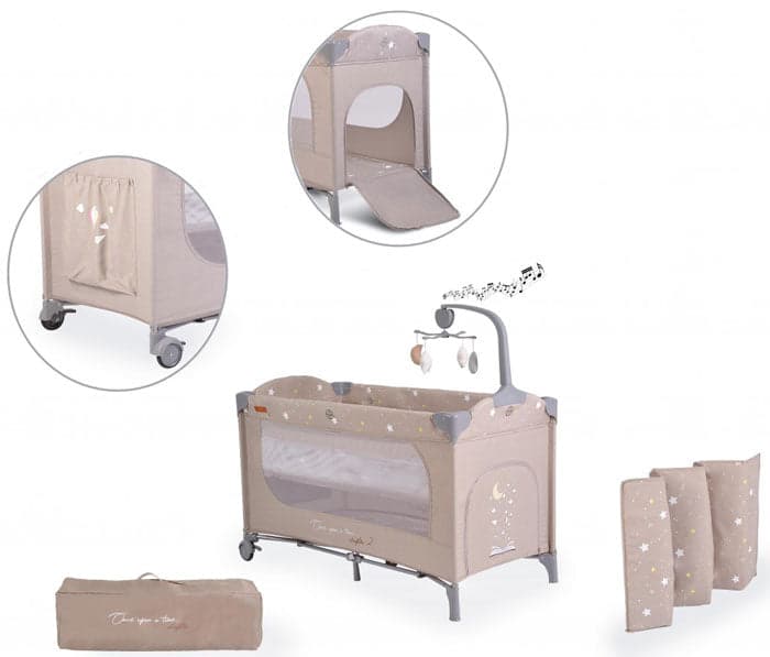 Cama de viagem Cangaroo Once upon a time 2 Beige