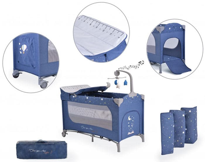 Cama de viagem Cangaroo Once upon a time 3 Jeans