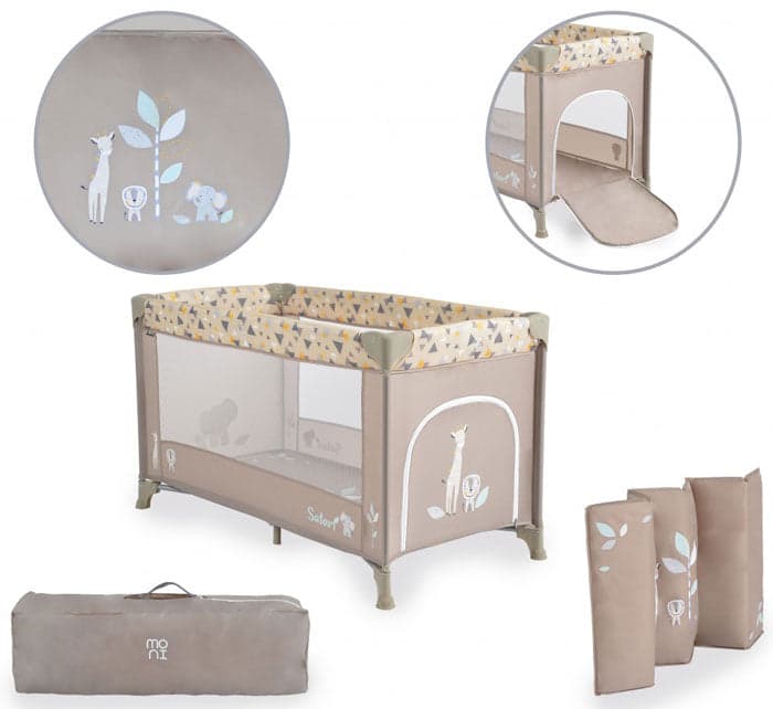 Cama de viagem Moni Safari Beige