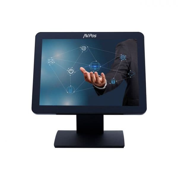 AVPos Monitor Tátil 15" True Flat VGA Preto