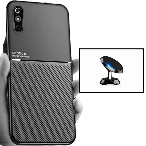 Kit Capa Magnetic Lux + Suporte Magnético de Carro para Xiaomi Redmi 9A Sport