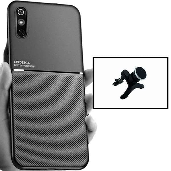 Kit Capa Magnetic Lux + Suporte Magnético de Carro Reforçado para Xiaomi Redmi 9A Sport