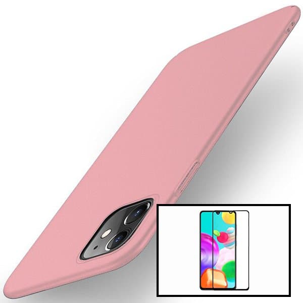 Kit Vidro Premium Full Cover + Capa SlimShield para Xiaomi Redmi 9 Activ - Rosa