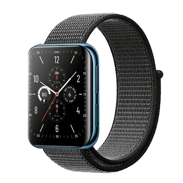Bracelete NylonSense para Oppo Watch 46mm Wi-Fi - Preto