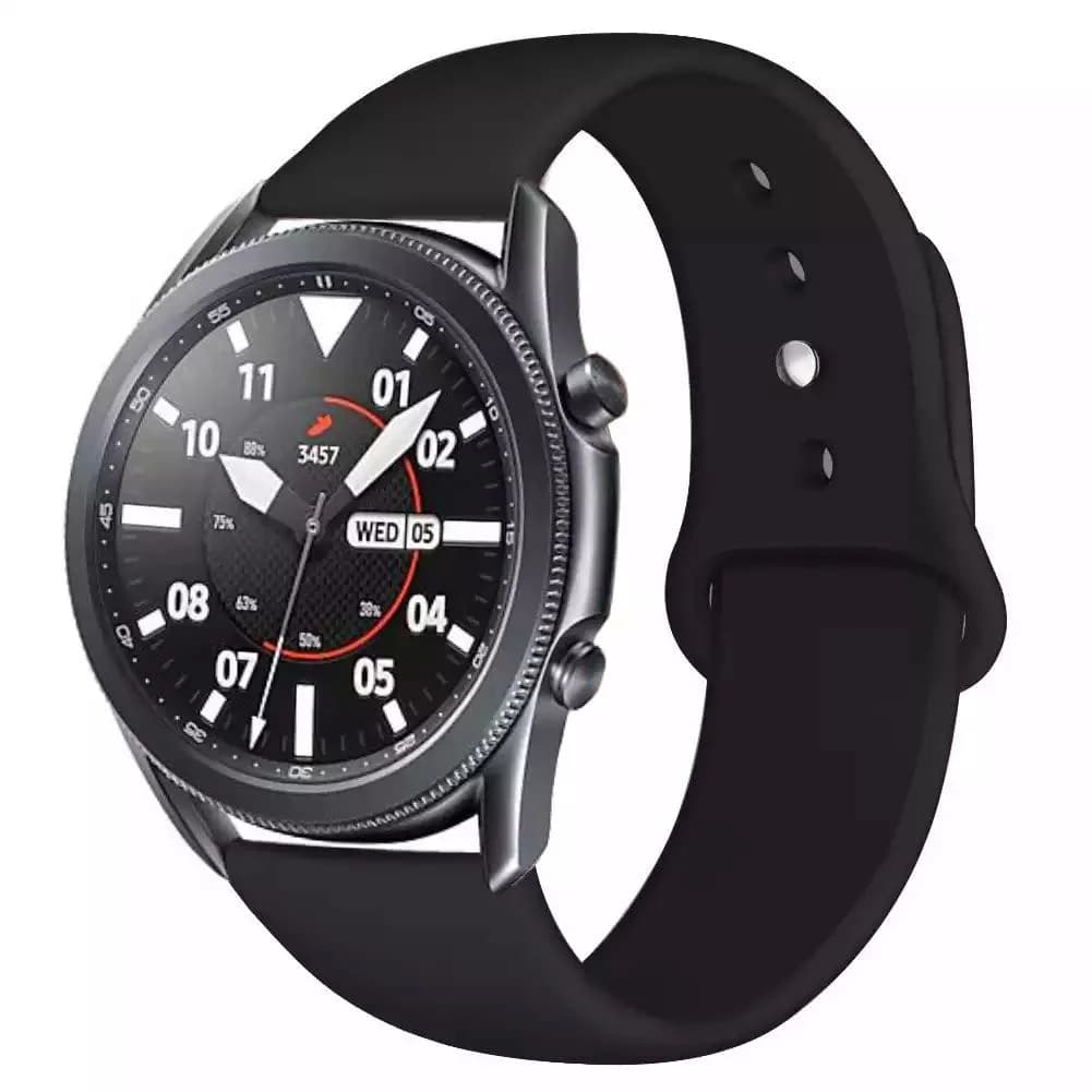 Bracelete SmoothSilicone para Amazfit GTR 3 Pro - 47mm - Preto