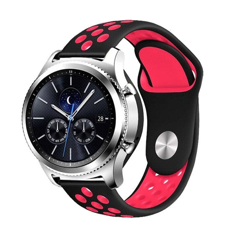 Bracelete SportyStyle para Amazfit GTR 3 Pro - 47mm - Preto / Vermelho