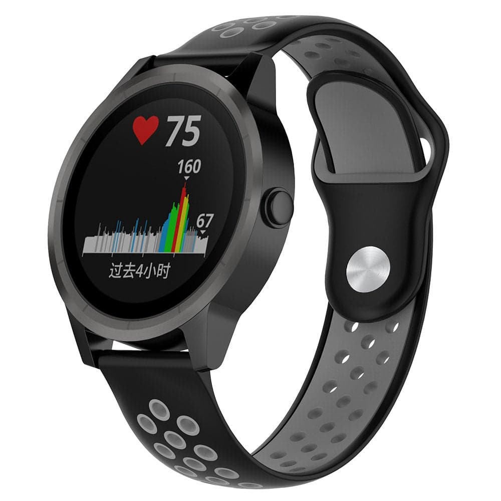 Bracelete SportyStyle para Amazfit GTR 3 Pro - 47mm - Preto / Cinza