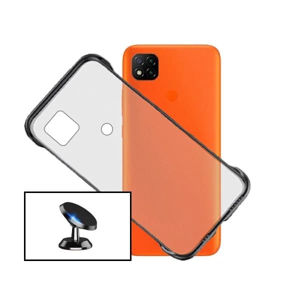 Kit Suporte Magnético de Carro + Capa Invisible Bumper para Xiaomi Poco C31