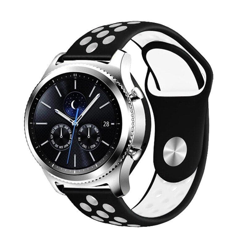 Bracelete SportyStyle para Huawei Watch GT 3 46mm - Preto / Branco