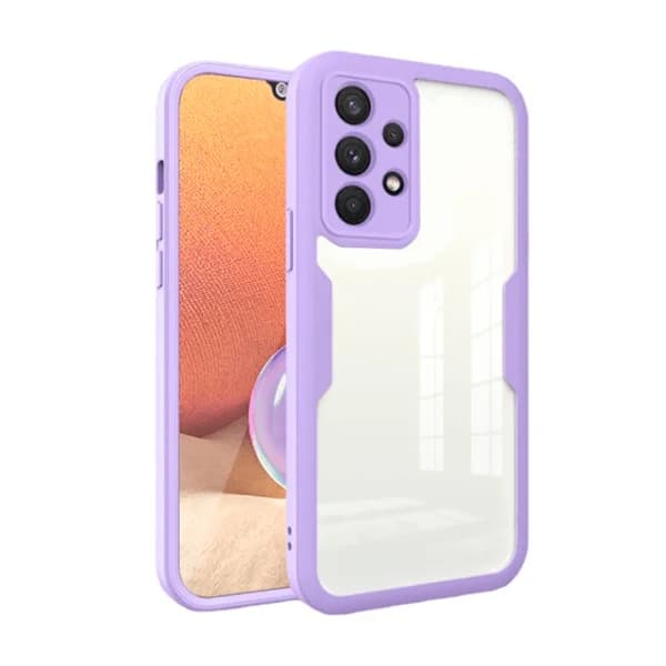 Capa Anti-Crash 360 Protection á Prova de Choque Frente e Verso para Samsung Galaxy A72 - Roxo