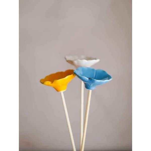 Ceramor Cerâmica Bouquet de 3 Flores Papoila