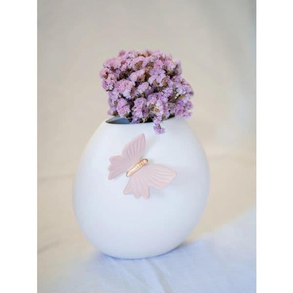 CerAmor Cerâmica Jarra Borboleta com Flores
