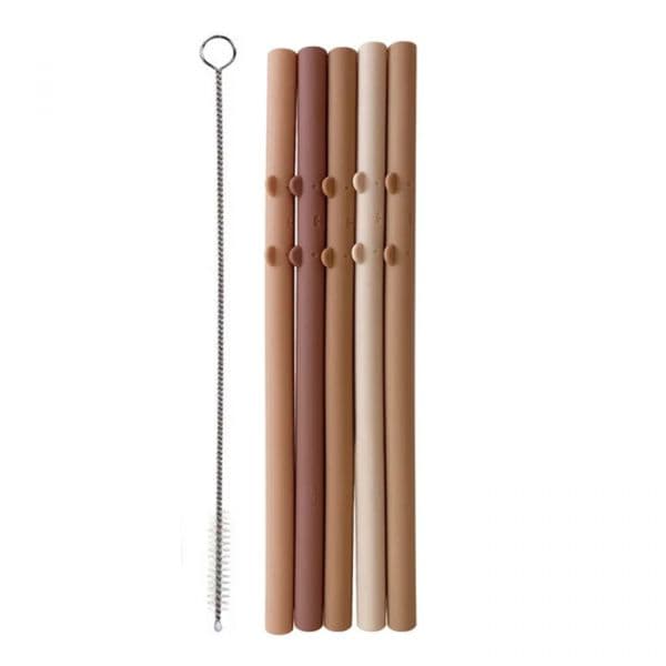 Eef Lillemor 5 Palhinhas Silicone Reutilizáveis Rosa - EEF.ST.RB