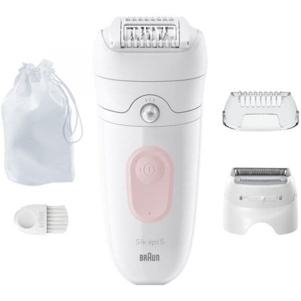 Braun Silk-épil 5-030 Wet & Dry Branco/Rosa