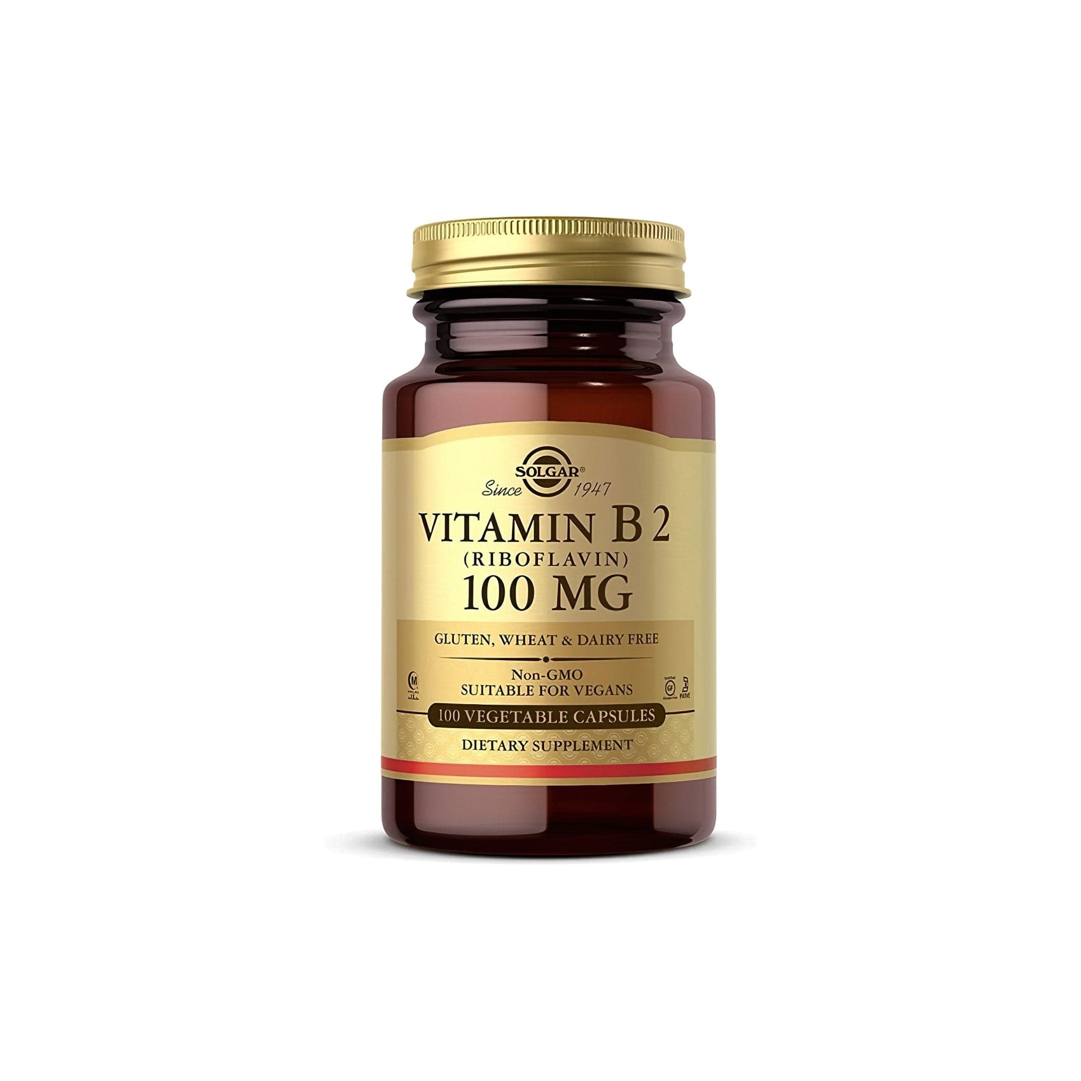 Vitamin B2 (Riboflavin) 100 mg 100 pflanzliche Kapseln