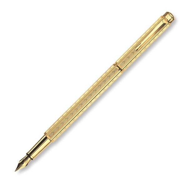 Caran D'ache Caneta de Aparo Ecridor Chevron Gilded Finish Azul