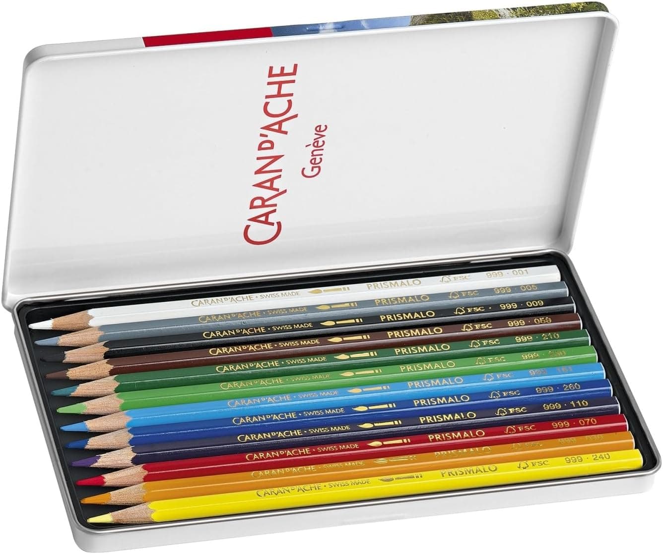 Caran d'Ache Lápis de Cor Aquarela Prismalo 12 un.