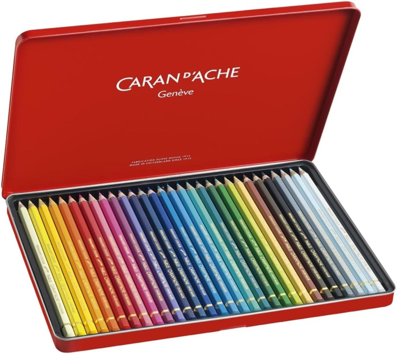 Caran D'Ache Lápis de Cor Pablo Permanente Cx. Metálica 30 Cores