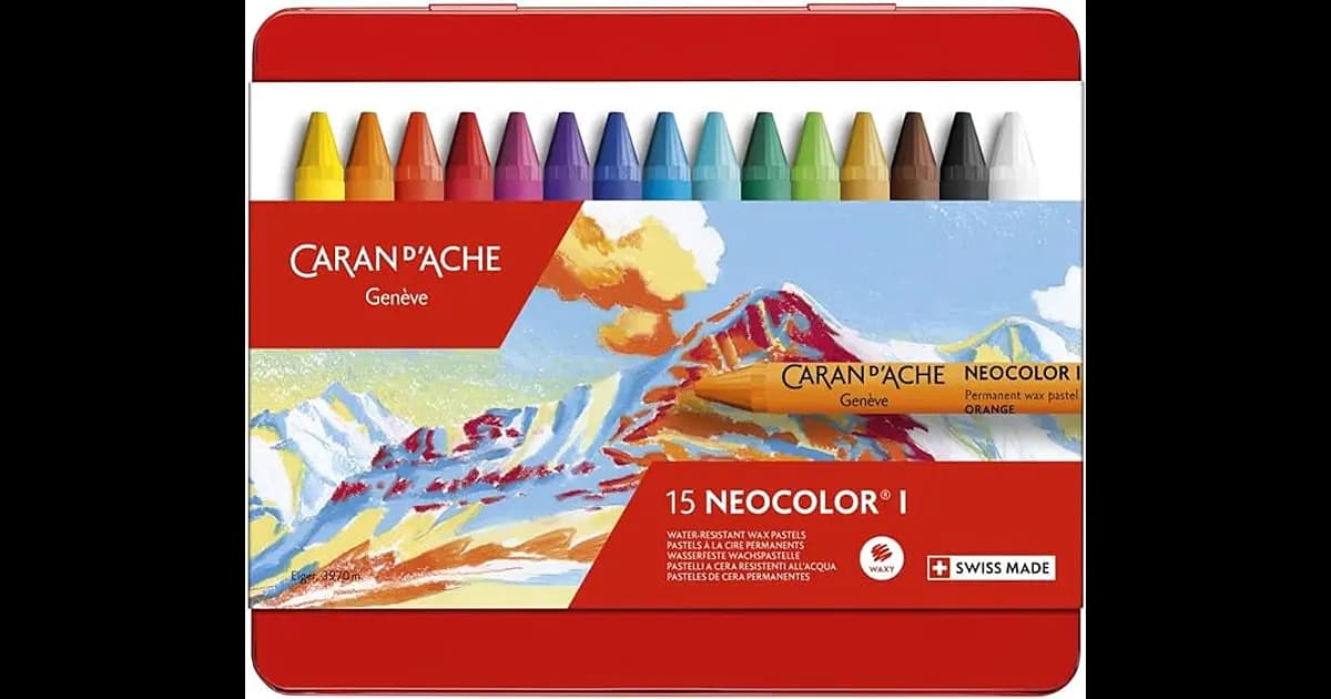 Caran d'Ache Lápis de Cera Neocolor I Cx. Metálica 15 Un.