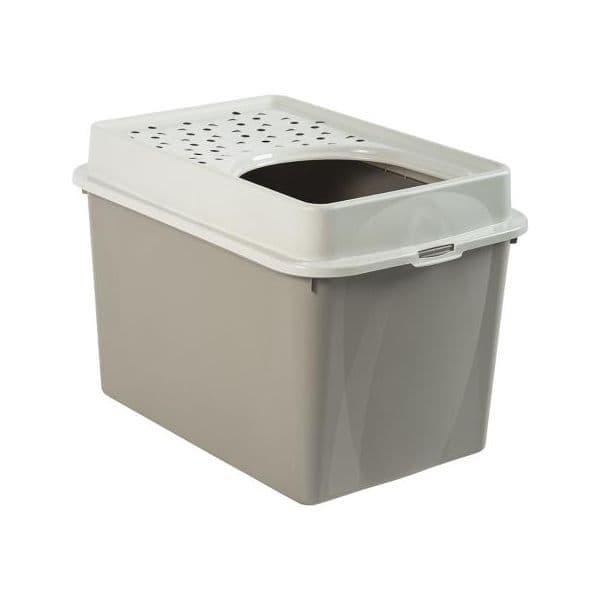 Rotho My Pet Berty Eco Caixa de Areia Fechada Cappuccino / Cinza 57 x 40 x 33 cm