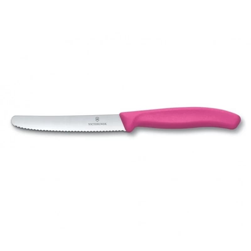Faca Victorinox 11CM Redonda Serrilha Pink 6.7836.L115