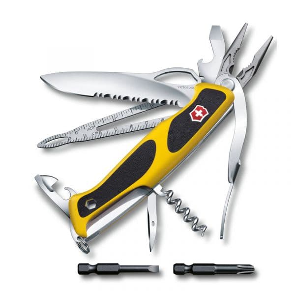 Victorinox Canivete Rangergrip Boatsman 0.9798.MWC8 com Manilha de Abertura Amarela - Caixa de Nylon Preta