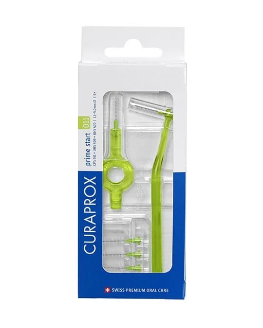 Curaprox Prime Plus Handy Kit Escovilhão interdental CPS 11 (x5 unidades) com Cabo UHS 409