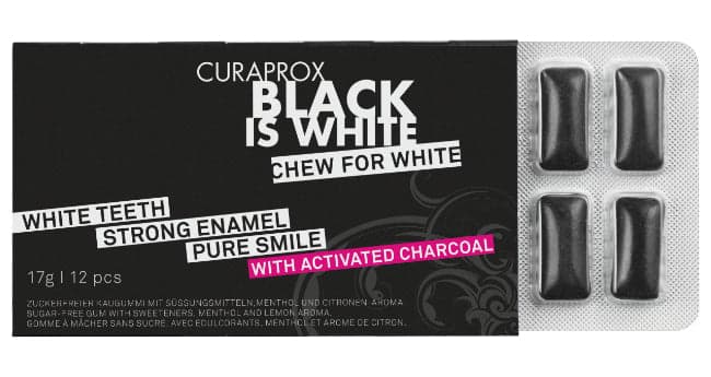 Curaprox Black & White Pastilhas Elásticas X 12 | Saude Mayor