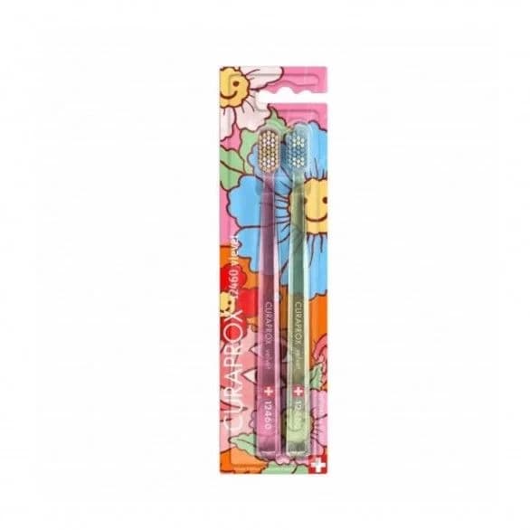 Curaprox CS 12460 Velvet Edition 2025 Flowers Escova de Dentes Pack Duplo
