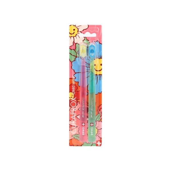 Curaprox CS 12460 Velvet Edition 2025 Flowers Escova de Dentes Pack Duplo