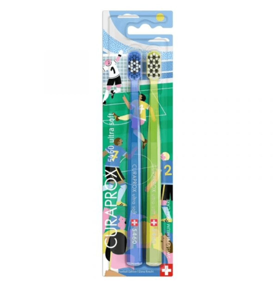 Curaprox Escova de Dentes CS5460 Football Edition Ultra Soft 2 unidades